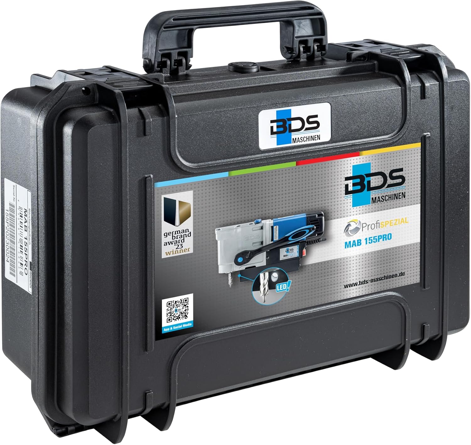 CS Unitec | MAB 155PRO | Ultra Compact Magnetic Drill. 1-1/2" Dia. Hole Capacity. 110 V. 3/4" Weldon Shank - Made in Germany