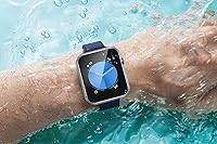 Vista 9 de Misxi [Juego de 2] Funda Impermeable con Botón para Apple Watch SE 2 (2024) Series SE 6 Series 5 Series 4 44mm, Funda de PC Anti-Caída con Protector