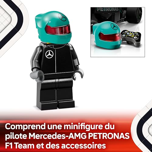 LEGO Speed Champions Mercedes-AMG F1 W15 Race Car Toy with a Collectible Formula 1 Driver Minifigure - Model Kits for 10+ Year Old Boys & Girls or Adult Motorsport Fans 77244 - 4
