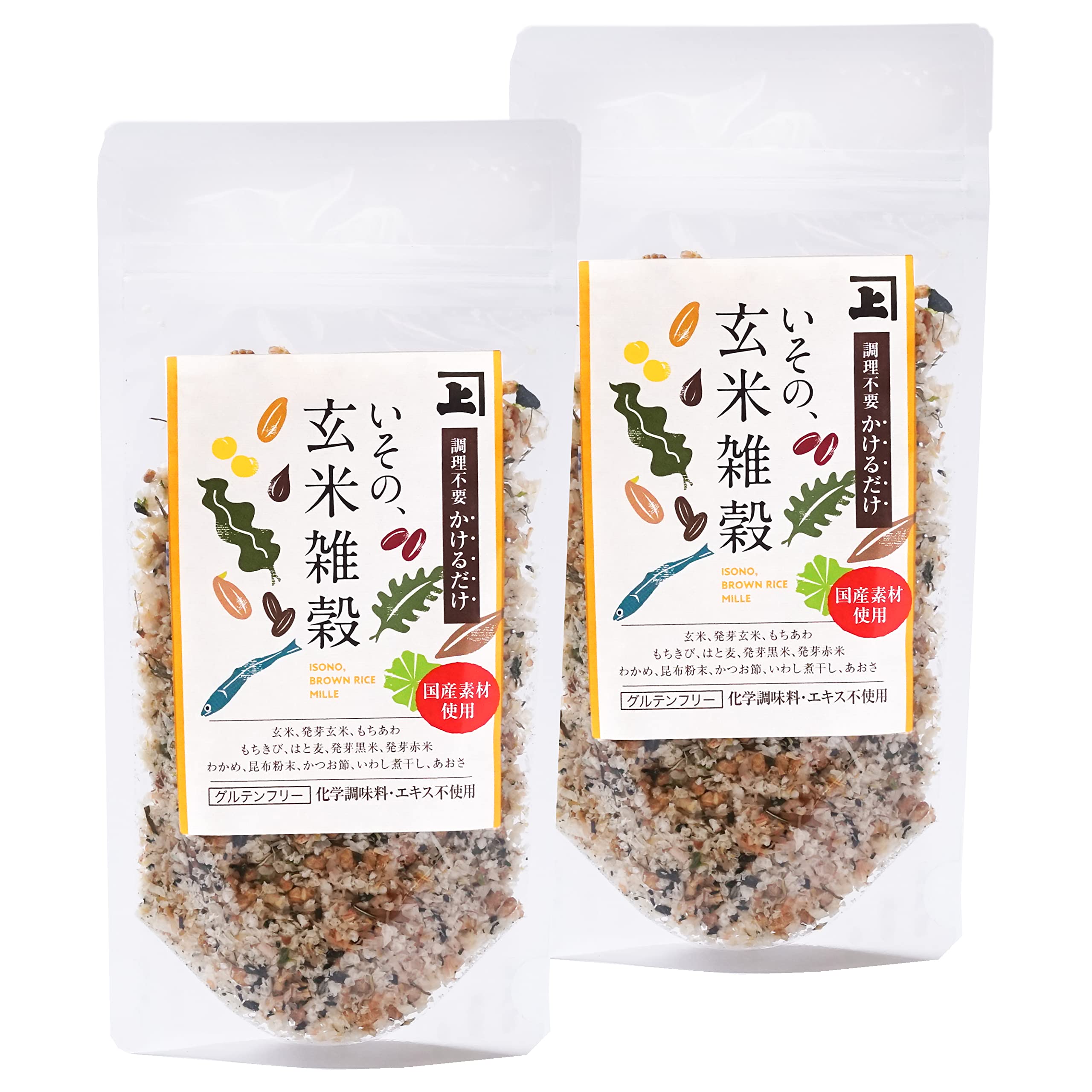 Amazon.co.jp: 兼上 いその、 玄米雑穀かけるだけ 35g×2袋 無添加 国産