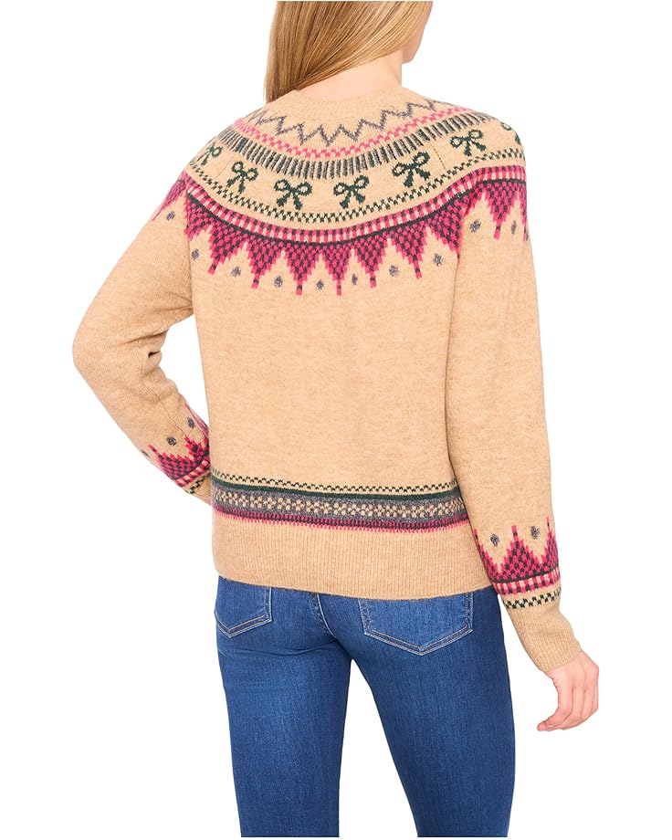 CeCe Ribbon Fairisle Crew Neck Sweater - #2 of 3