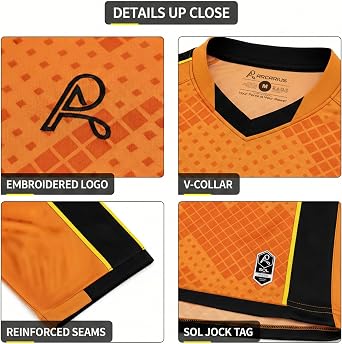 Arcarius Men's SOL Performance Soccer Jersey - Short Sleeve Moisture Wicking Athletic Training Shirt (80 variations)