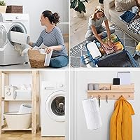 Vista 8 de Shoe Washing Machine Bag,Shoe Laundry Bags for Sneakers, Reusable Shoe Cleaning Bag for All Shoe Sizes Blanco