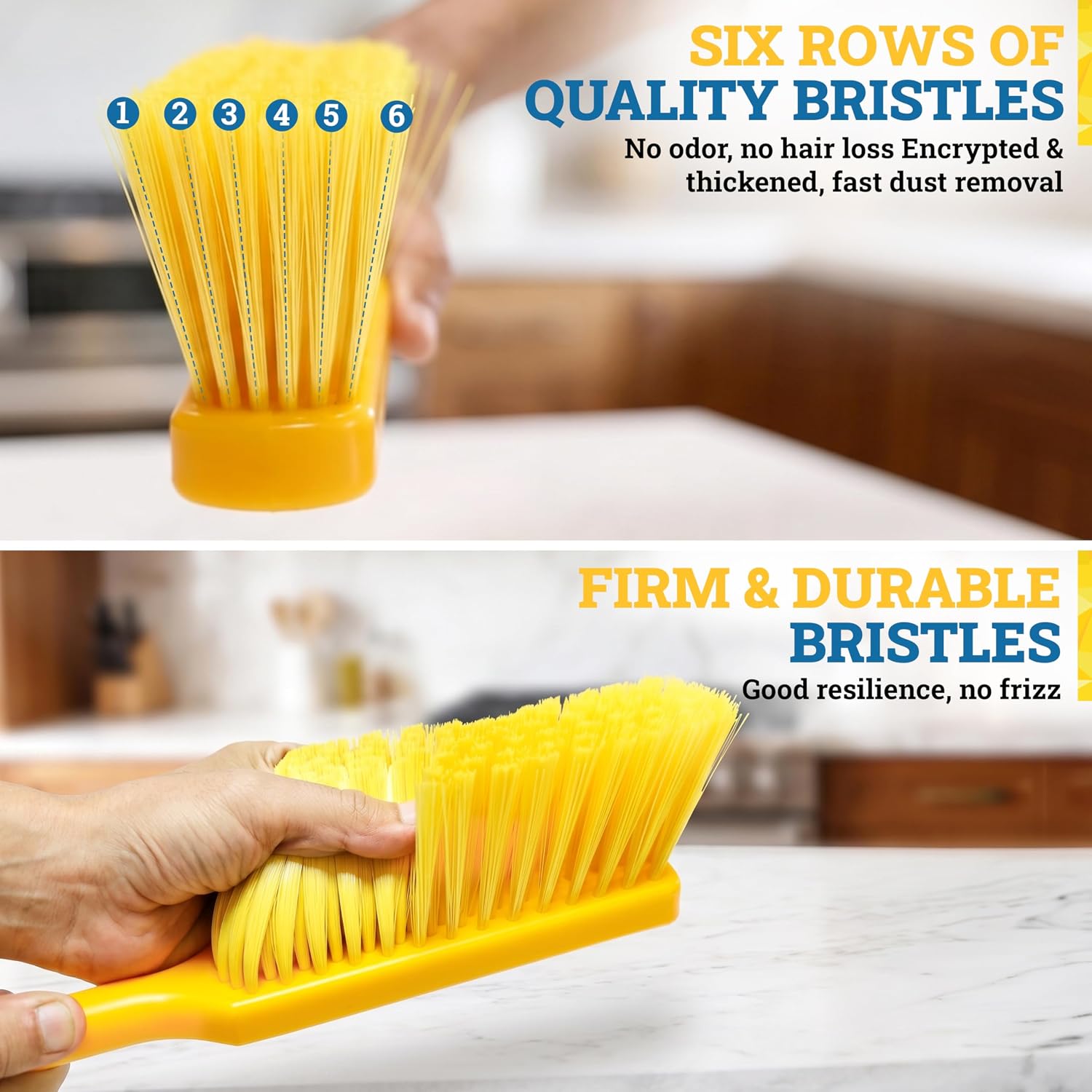 Kleen Handler 13.75” Counter Brush with Polypropylene Bristle and Handle, Commercial and Household Cleaning Handheld Broom (1)