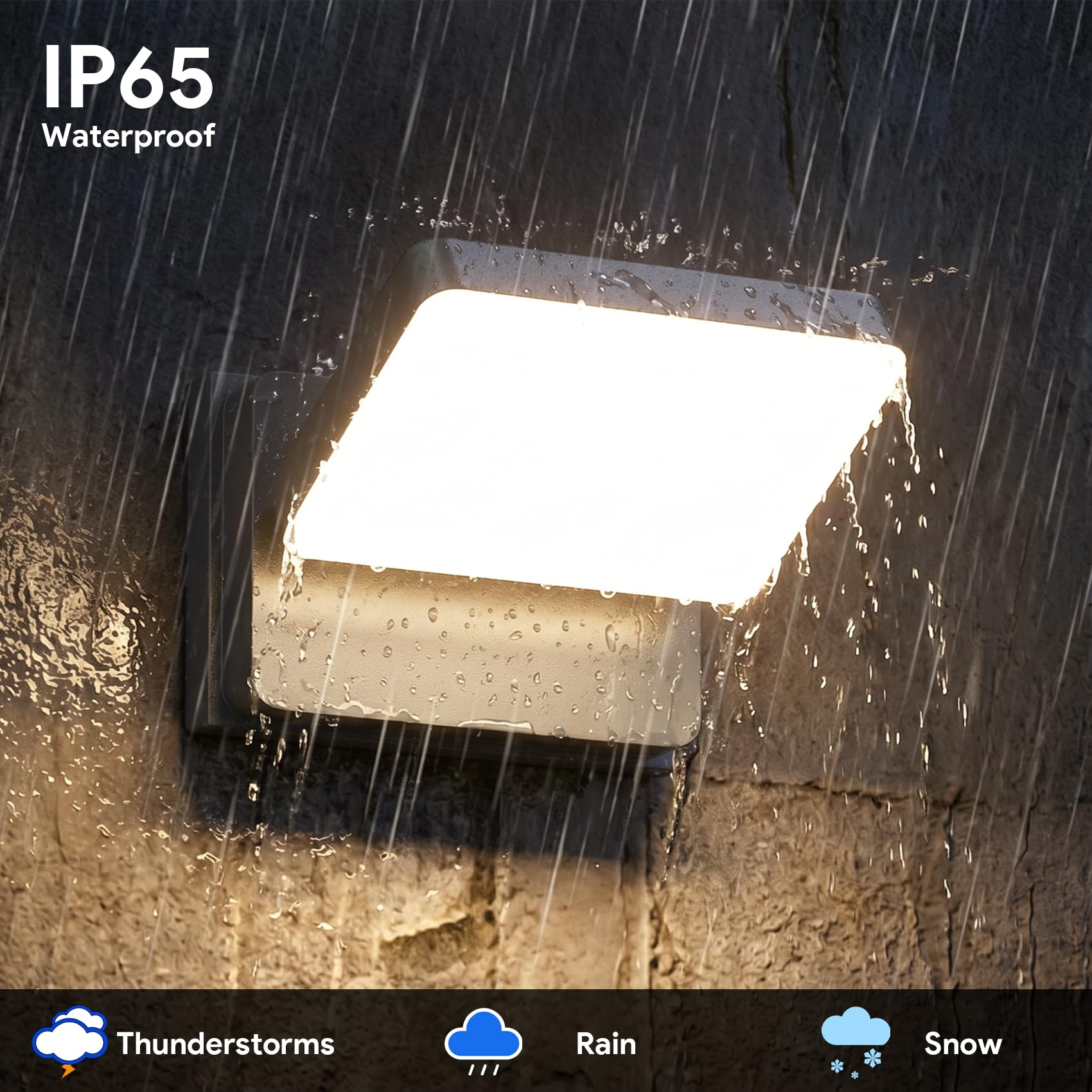 Klighten Aplique pared exterior LED 30W IP65 3000K orientable Balcon/Terraza Antracita