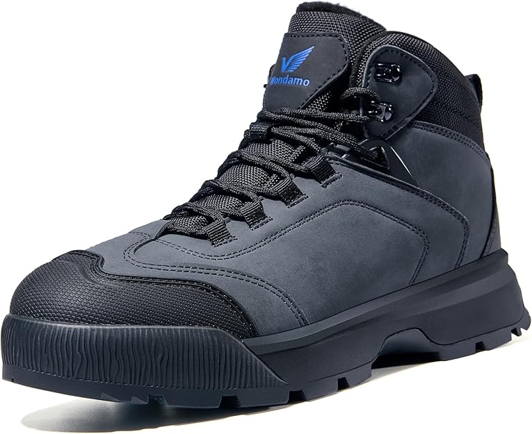 Wondamo Men&#39;s Waterproof Snow Boots Insulated Toe Cap Cold Weather Shoes Non-slip Lightweight Winter Boots