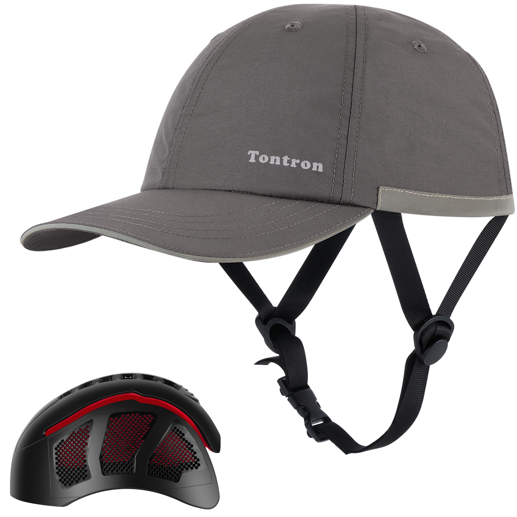 Tontron Wasumer Watersports Cap | Kayaking Bump Cap|Surfing Hat | Low Profile Helmet (Gray, Large)