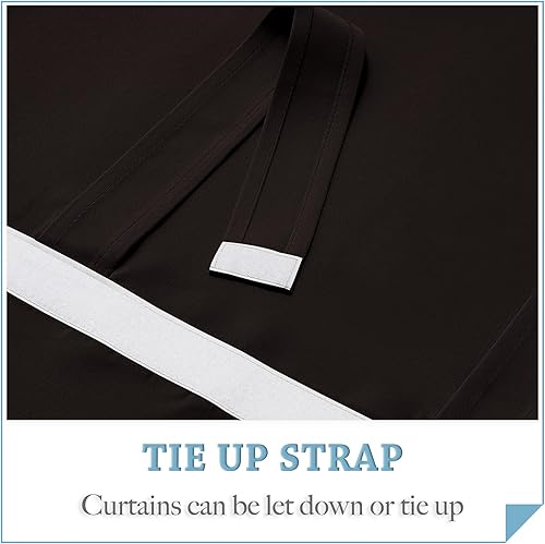 Miniatura 224 de RYB Home 2 paneles de cortinas de privacidad para puerta francesa, cortinas de oscurecimiento de habitación y cortinas con aislamiento térmico