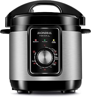 Panela de pressão elétrica mondial pratic cook 3l 220v preto 700w - p