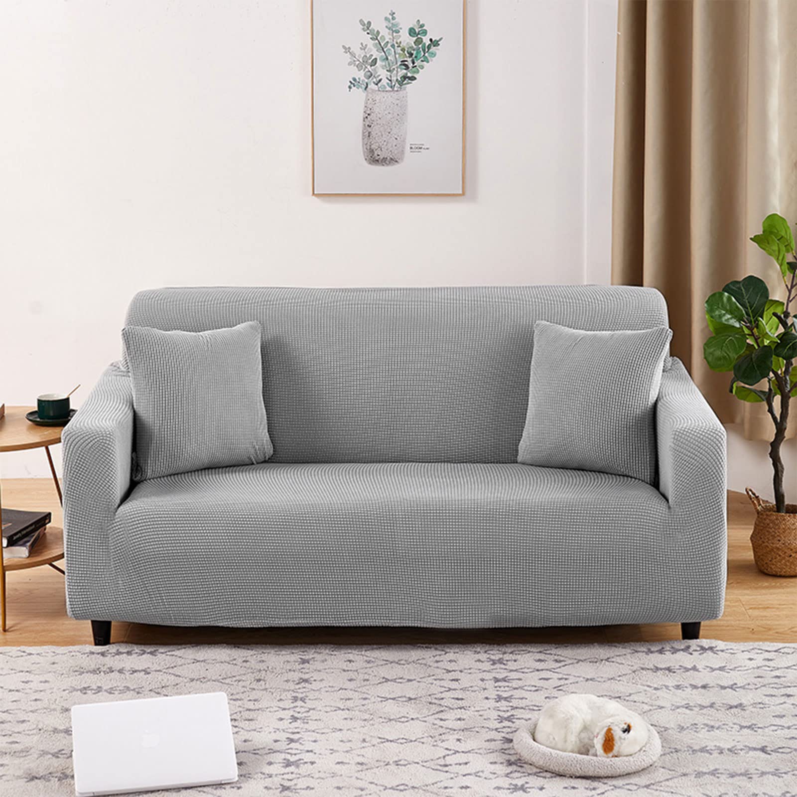 ENAPY High Stretch Sofa Cover Couch Slipcovers Elastic Furniture Protector Soft Fabric Settee Covers Couch Cover Minimalism Style Sofa Covers