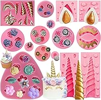 Vista 1 de Funshowcase Moldes para fondant de unicornio y flores, 13