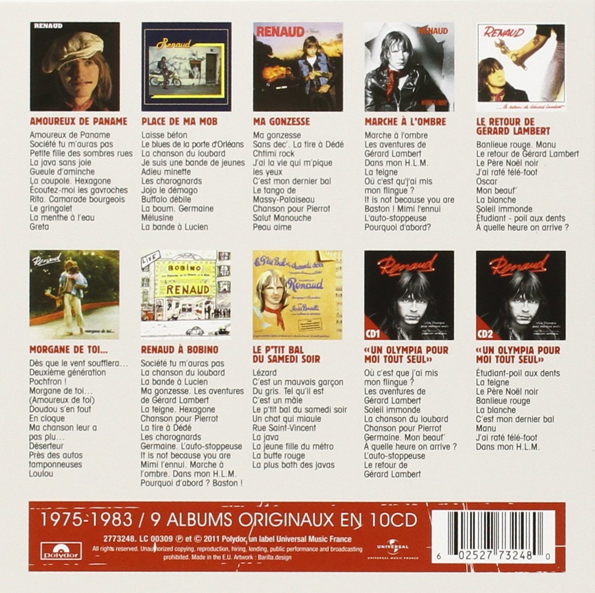 L'Intégrale Des Enregistrements Studio & Live 1975 - 1983 Coffret 10 CD