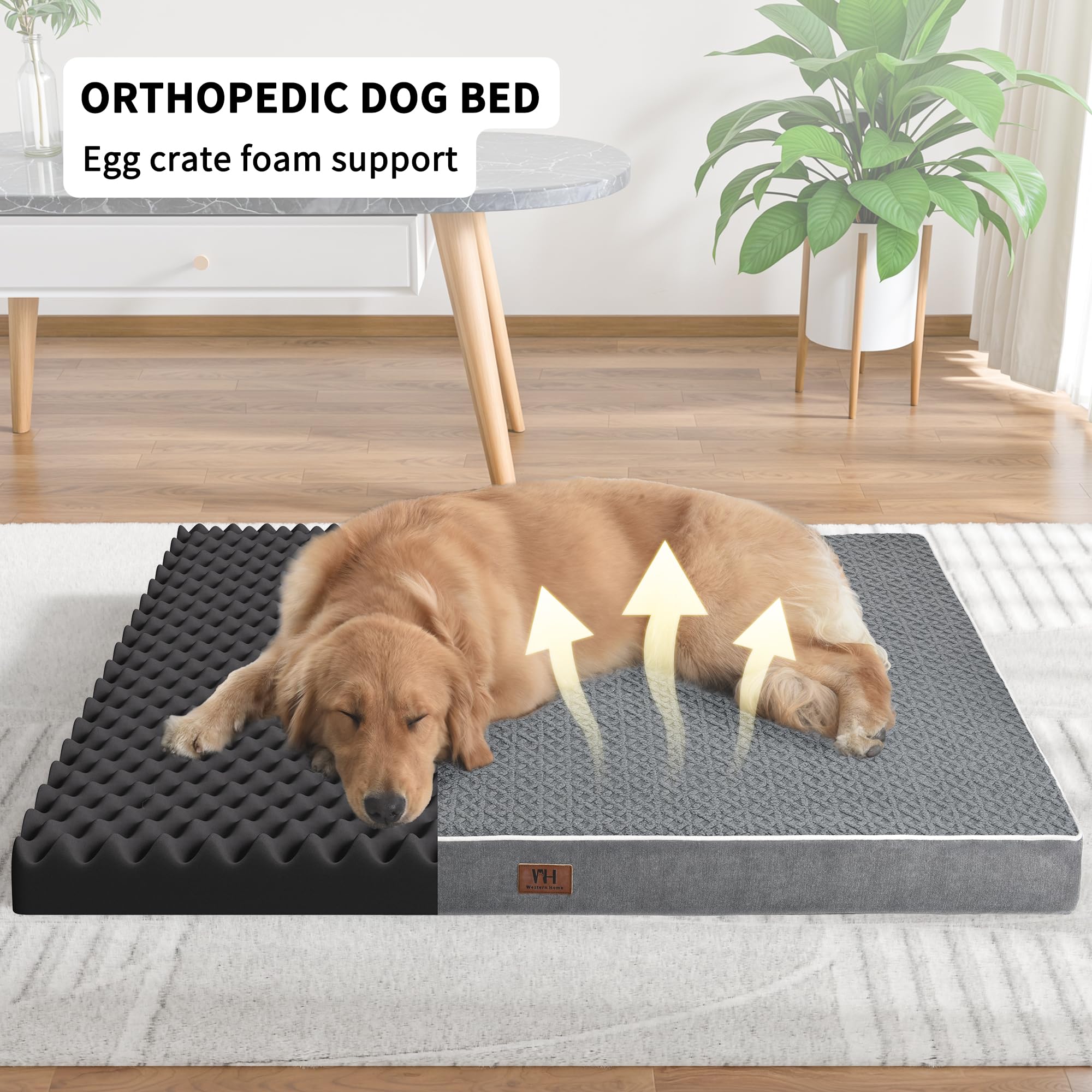 Amazon | 犬用ベッド 大型犬、XL 整形外科用洗濯可能 & 防水犬用