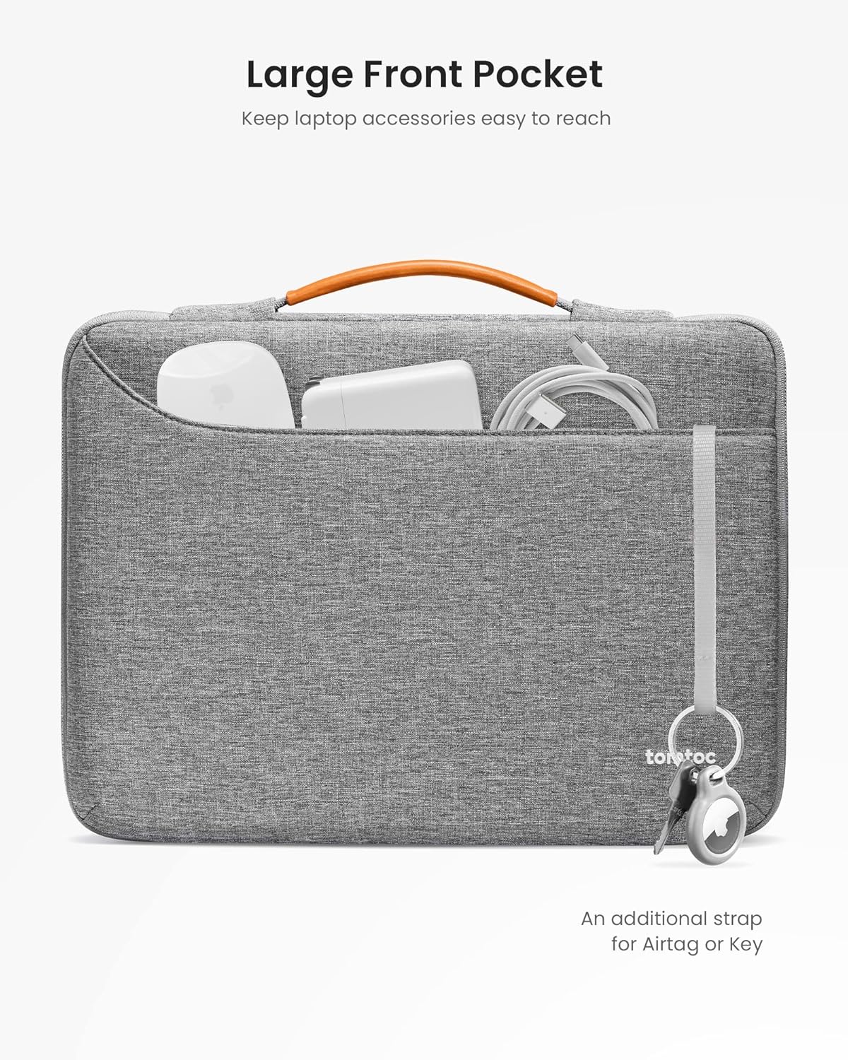 tomtoc 360 Protective Laptop Carrying Case for 13-inch MacBook Air M4/A3240 2025, M3/A3113, M2/A2681, M1/A2337, MacBook Pro M2/A2686, Water-Resistant Laptop Bag for 13" iPad Pro M4/iPad Air M3 M2 - Image 5