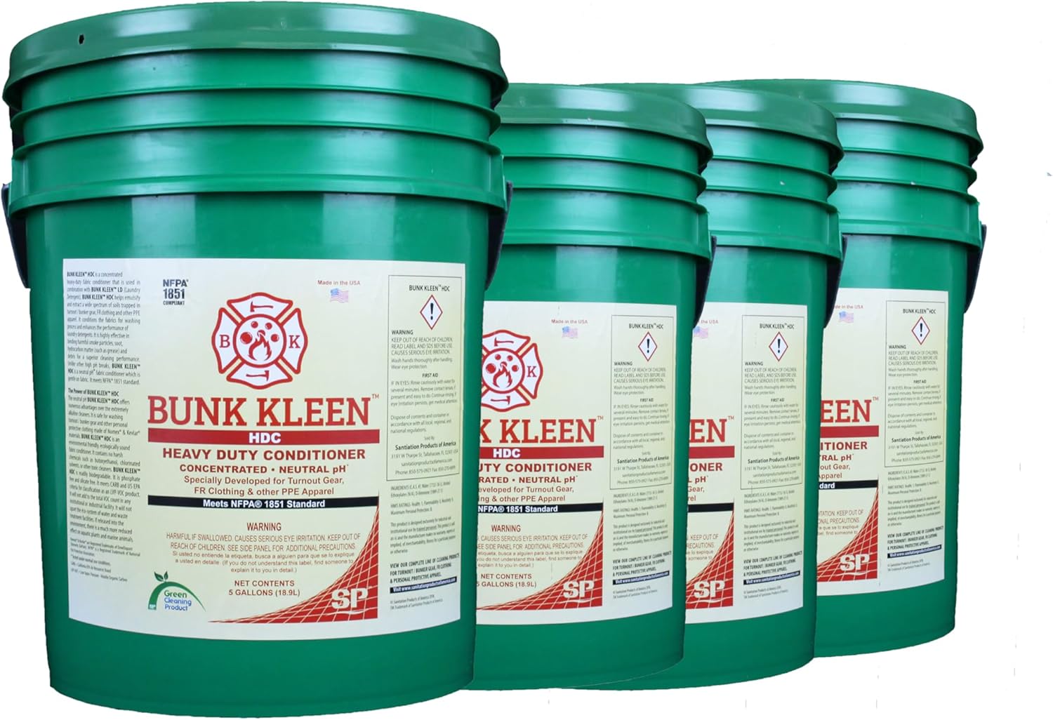 Generic Bunk Kleen - Heavy-Duty Fabric Conditioner - 5 Gallon Pail, 4 Pack