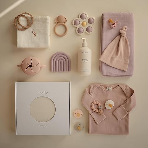 Miniatura 6 de mushie Portabebés  100% algodón orgánico  Arnés infantil para recién nacidos y bebés de 8 a 35 libras (Cedar)