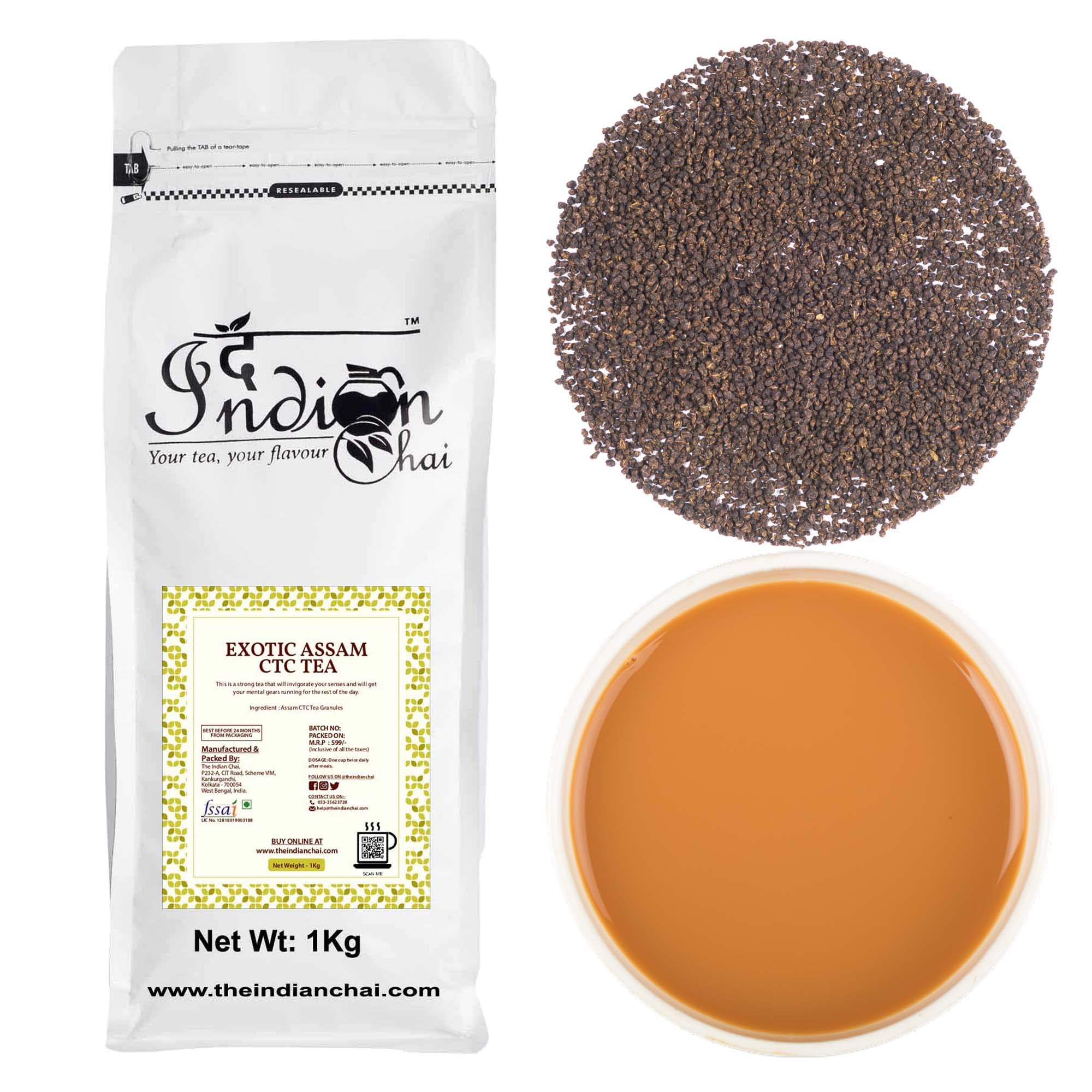 The Indian Chai – Exotic Assam Ctc Garden Fresh Tea 1Kg Bulk Pack, PF Quality, Pekoe Fanning, for Home, Tea Stalls, Catering, Party, Functions etc, Milk Tea (B06XHQ69QZ) Amazon Price History, Amazon Price Tracker