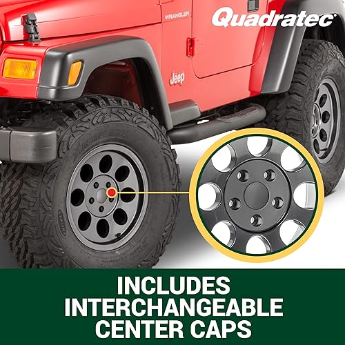 Miniatura 4 de Quadratec Baja Xtreme II Rueda de aleación de 16 pulgadas, gris plomizo, patrón de pernos de 5 x 4.5 pulgadas con retroceso de 4.5 pulgadas, 16 x 8