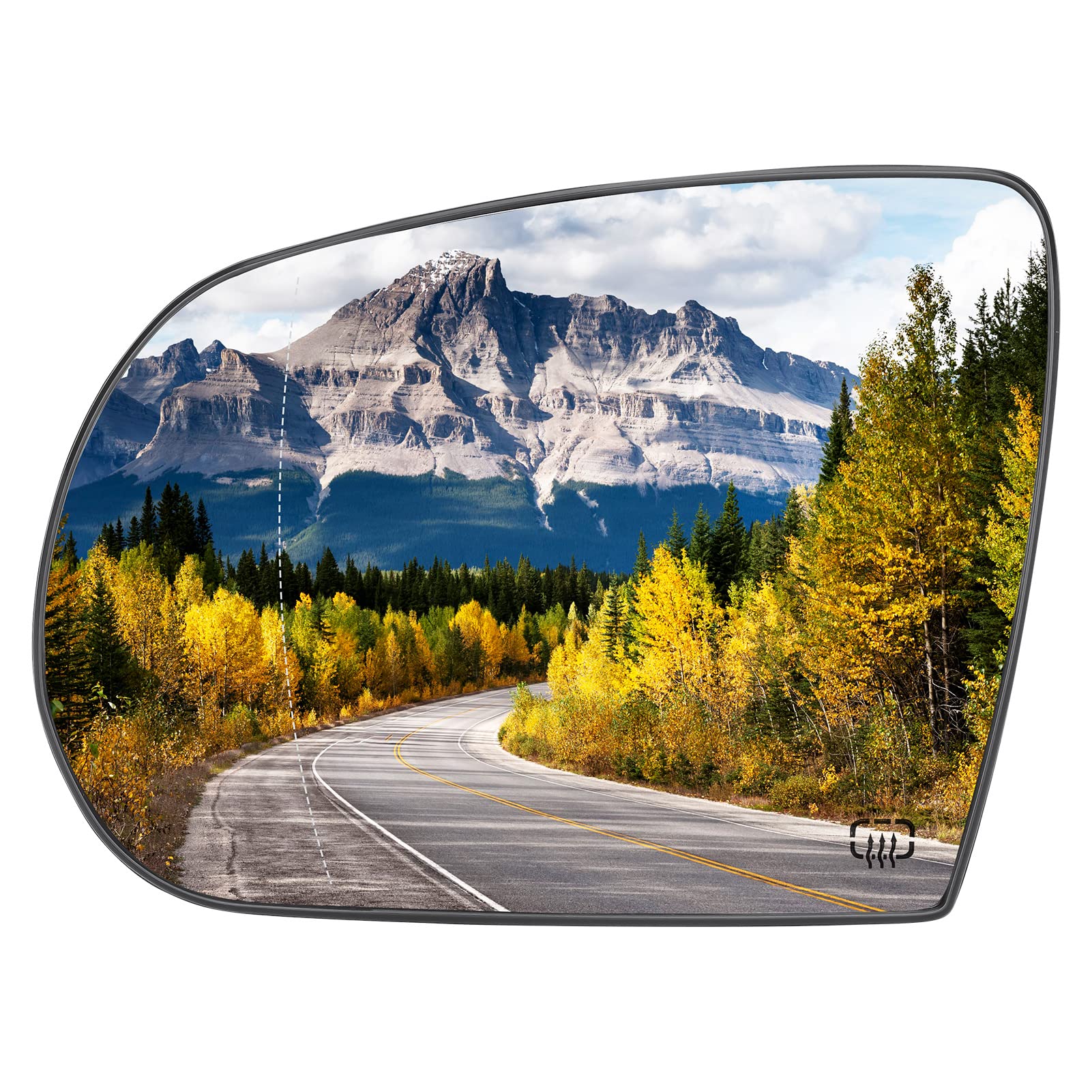 AEagle Driver Left Side Heated Mirror Glass Fits for Jeep Cherokee 2014-2019, Compass 2017-2021 Replacement for 68228913AA 68228911AA 68228919AA