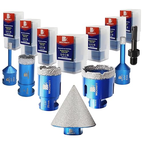 Miniatura 1 de Juego de brocas de núcleo de diamante, sierra de diamante de 6825351.969 in y para baldosas de porcelana, perforación de granito de mármol de