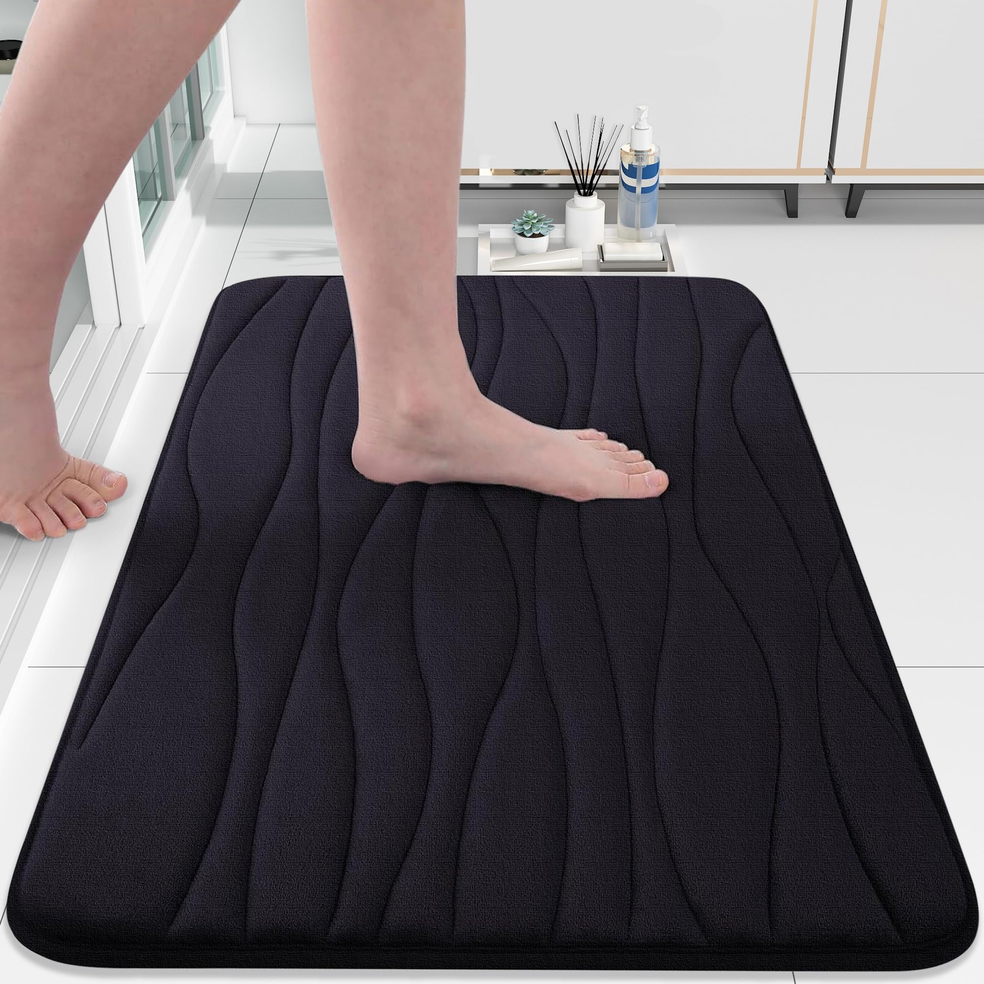 Amazon.com: Buganda Meomry Foam Bathroom Rugs 2 pieces, Bath Mat Size ...