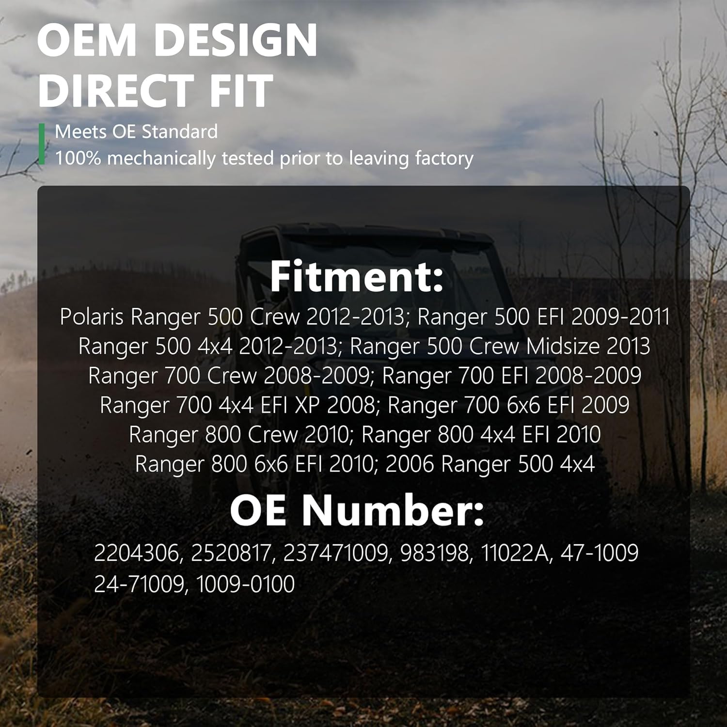 Fuel Pump Module Assembly Compatible with Polaris Ranger 500 2009 2010 2011 2012 2013; Ranger 700 2008 2009; Ranger 800 2010 Replace OE 2204306 2520817 237471009