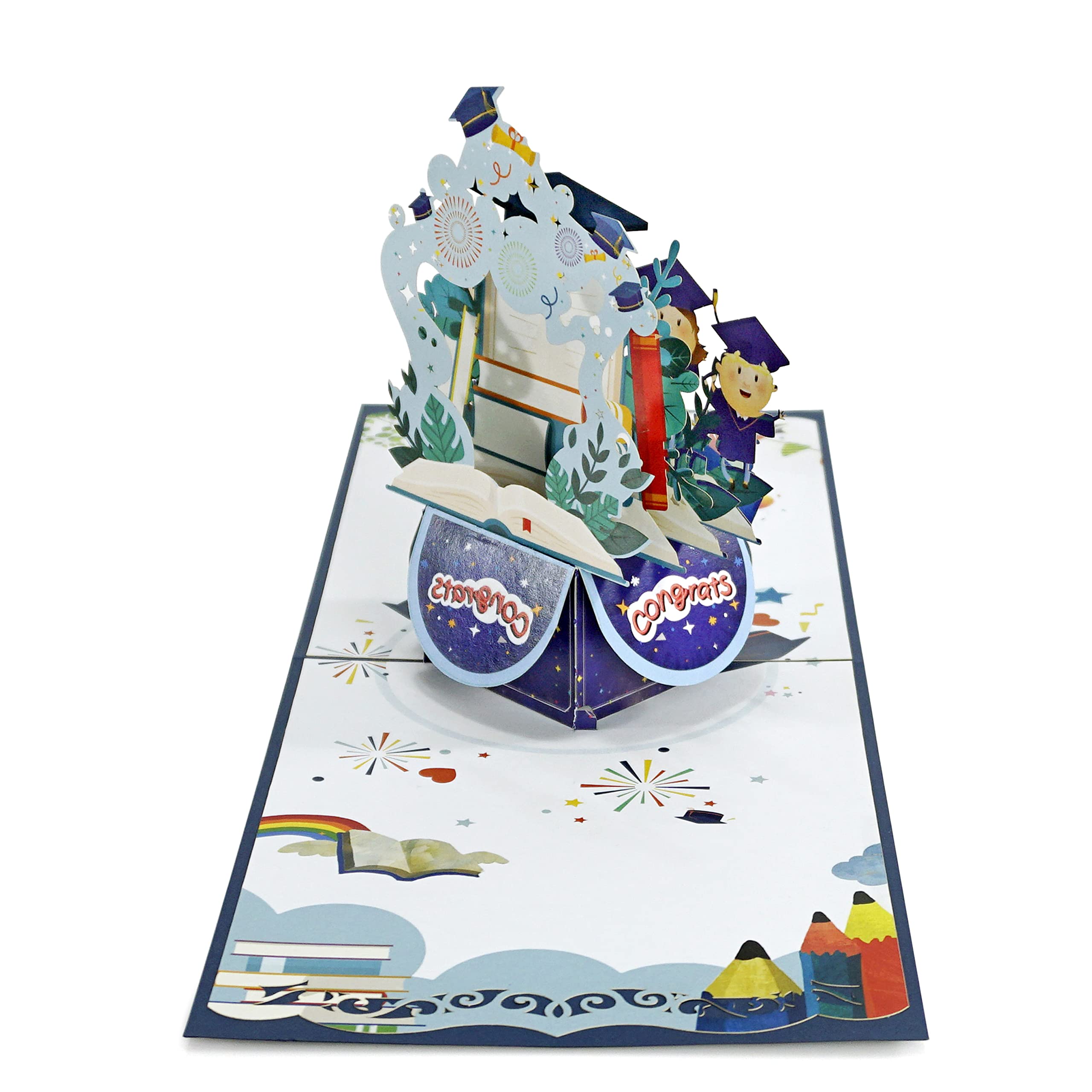 Biglietto Pop-Up 3D Laurea Con Gufo - Carta Di Auguri 3D Per Laurea 2023 - CUTPOPUP - 5