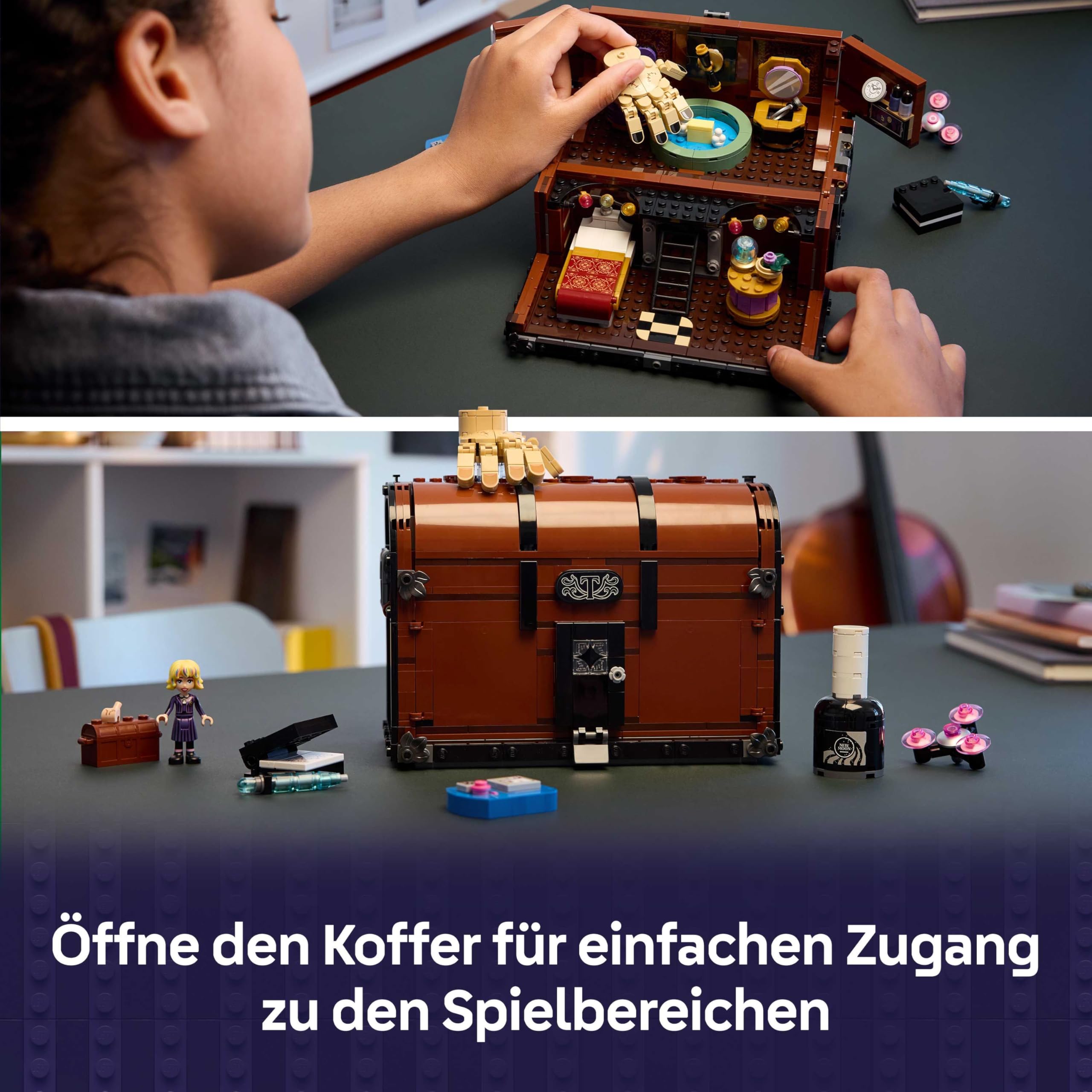 LEGO Wednesday - Die Wohnung des Eiskalten Händchens - Spielzeug zum Bauen mit Enid Minifigur, Händchen Figur & Zubehör - Spielset Geschenk für Mädchen, Jungen & Serienfans ab 12 Jahren - 76785