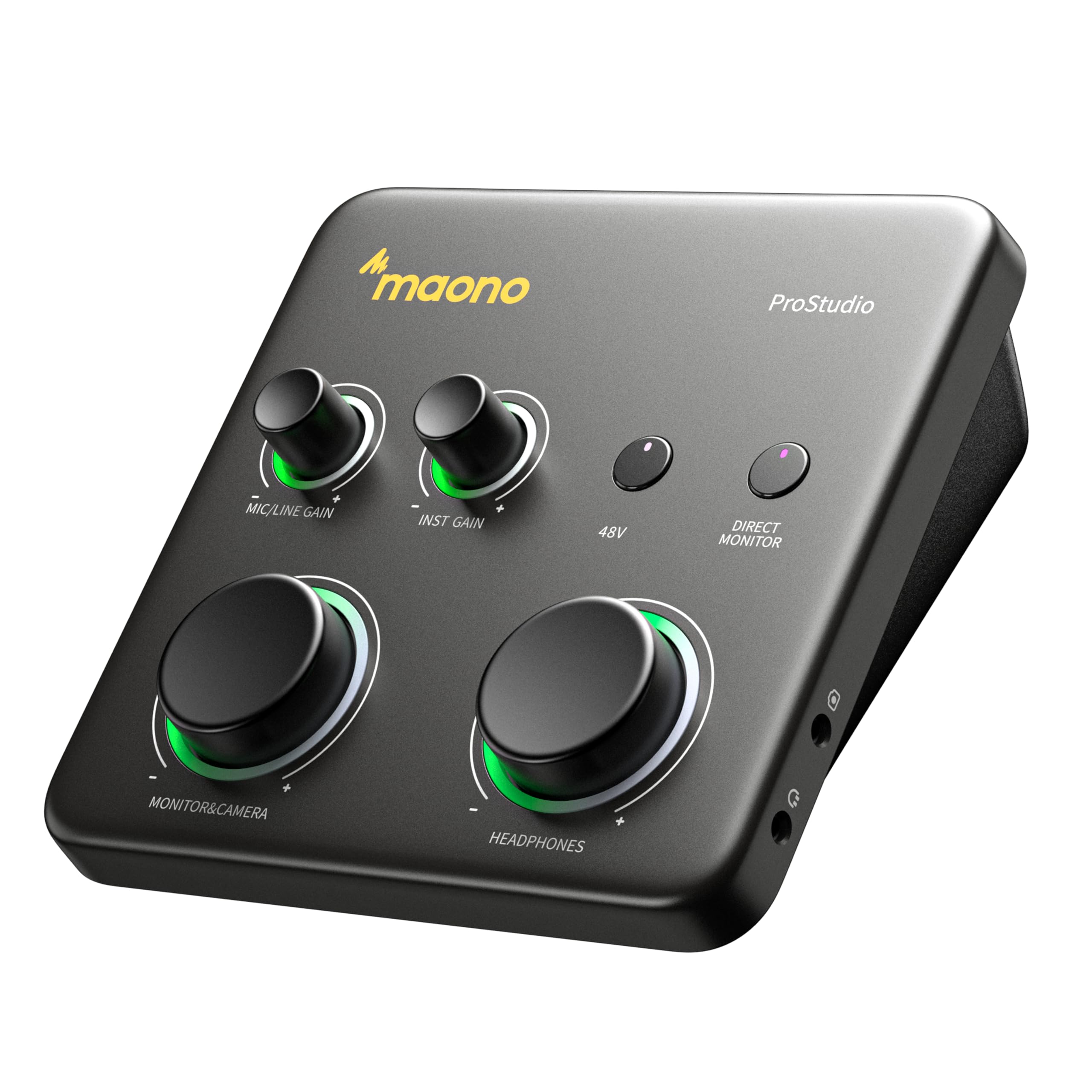 MAONO P1 하이브리드 USB 오디오 인터페이스 70dB 게인 PC 폰 아이패드 기타용 | 자동 게인, 루프백, 음소거, ASIO, 라우팅 소프트웨어 기능, 팟캐스트, 스트리밍, 모바일 음악 녹음, 콘텐츠 제작용