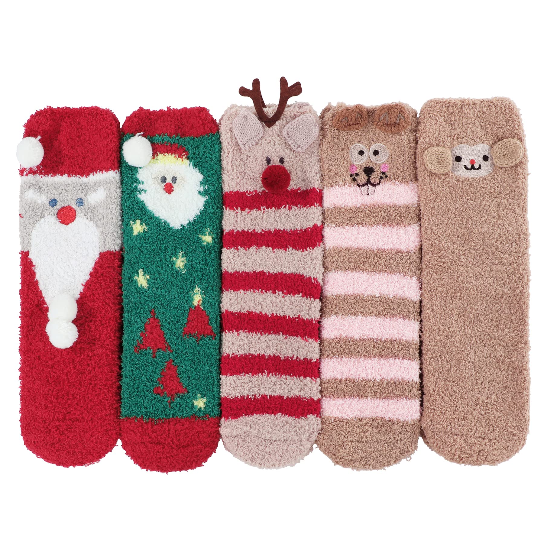 Zando Women's Fuzzy Socks for Women Slipper Socks-Cozy Fluffy Non-Slip Warm,for Halloween, Home, Hospital, Yoga