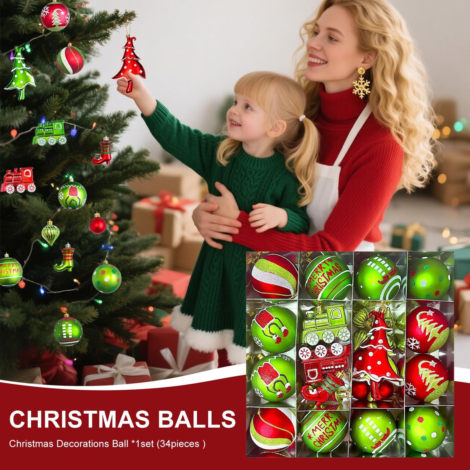 Bolas De Árbol De Navidad Juego A Prueba De Roturas | De Árbol De Navidad Irrompible Para Bodas Y De Interior Y Exterior, Para Árbol, Corona, Chimenea Y Mesa