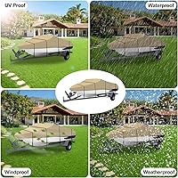 Vista 7 de OutdoorLines - Fundas impermeables para barco de 14-16 pies de largo - Cobertura resistente para barco remolcable de alta resistencia UV