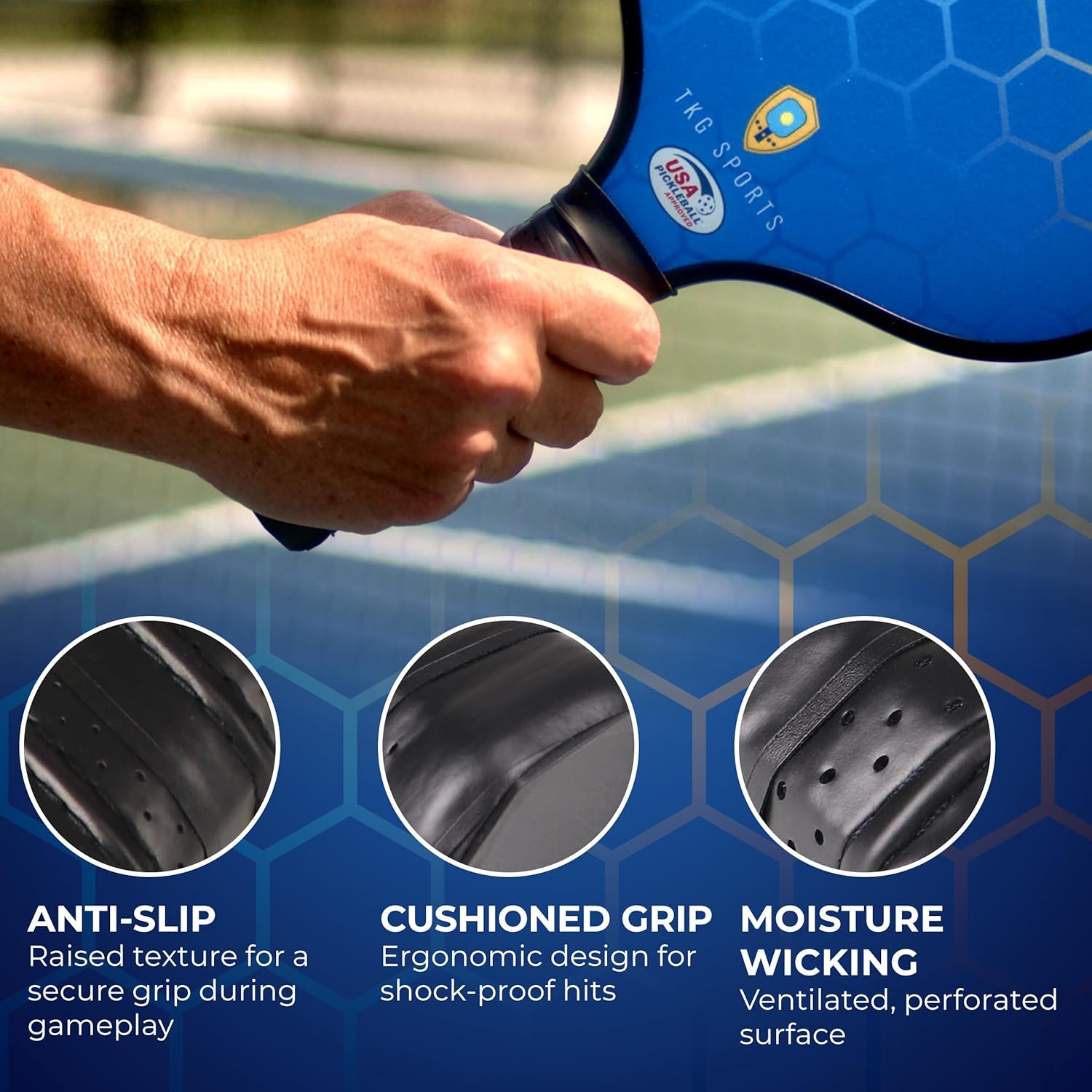 Pickleball Set with Bag - 14mm Honeycomb Core - 2 USAPA Approved Pickleball Paddles, 2 Indoor and 2 Outdoor Pickleball Balls, 2 Cooling Towels - Rackets for Adults and Teens