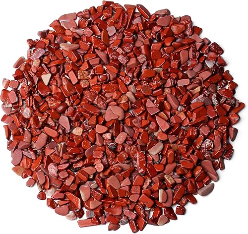 DUQGUHO Chip de cristales de jaspe rojo a granel, rocas decorativas para acuario, grava, rocas a granel, grava para plantas, suministros de