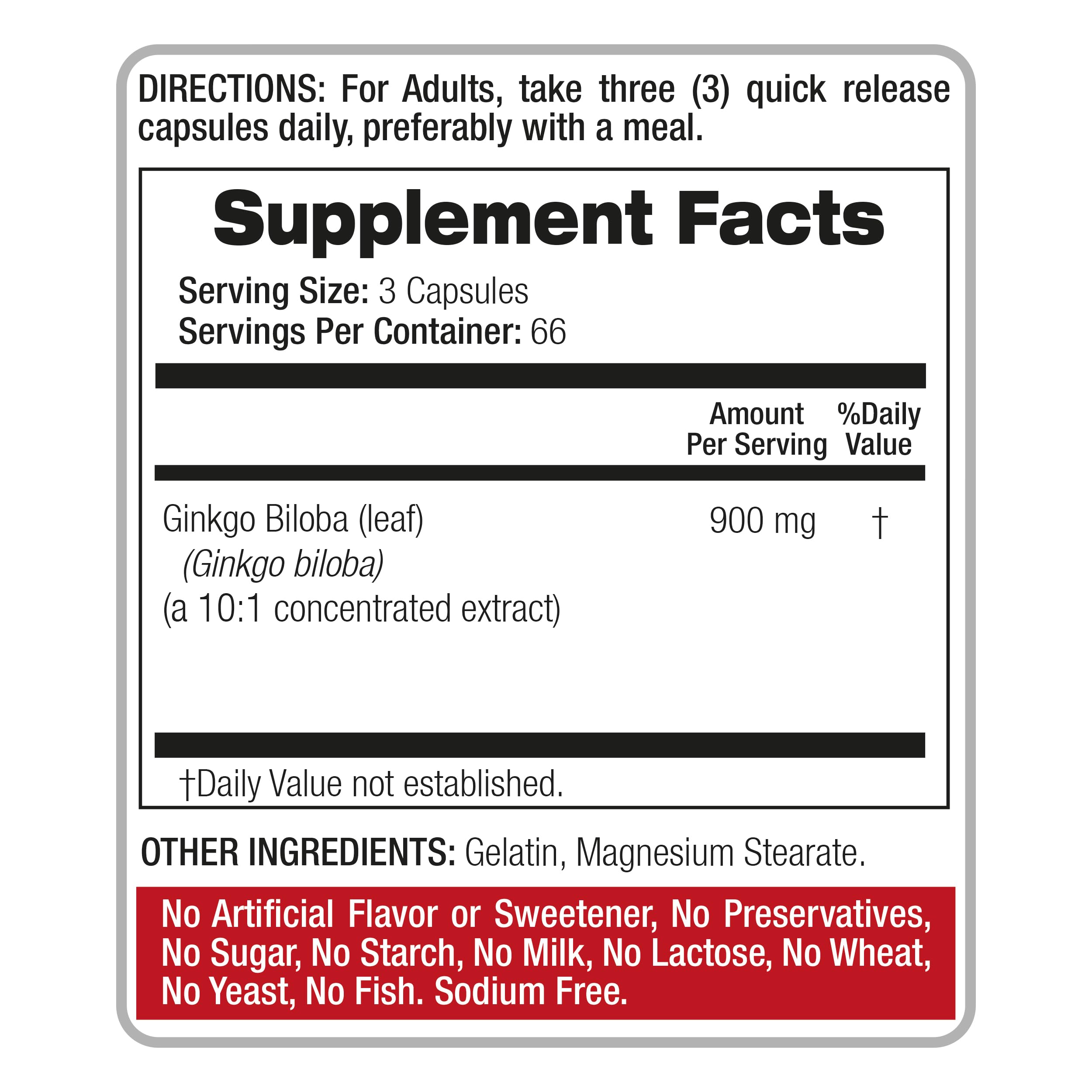 FITO MEDIC'S Ginkgo Biloba | Ginkgo biloba Herb Leaf Capsules | 200 Capsules | Concentrated Extract | Highly Absorbable Herbal Supplement — Amazon image 4