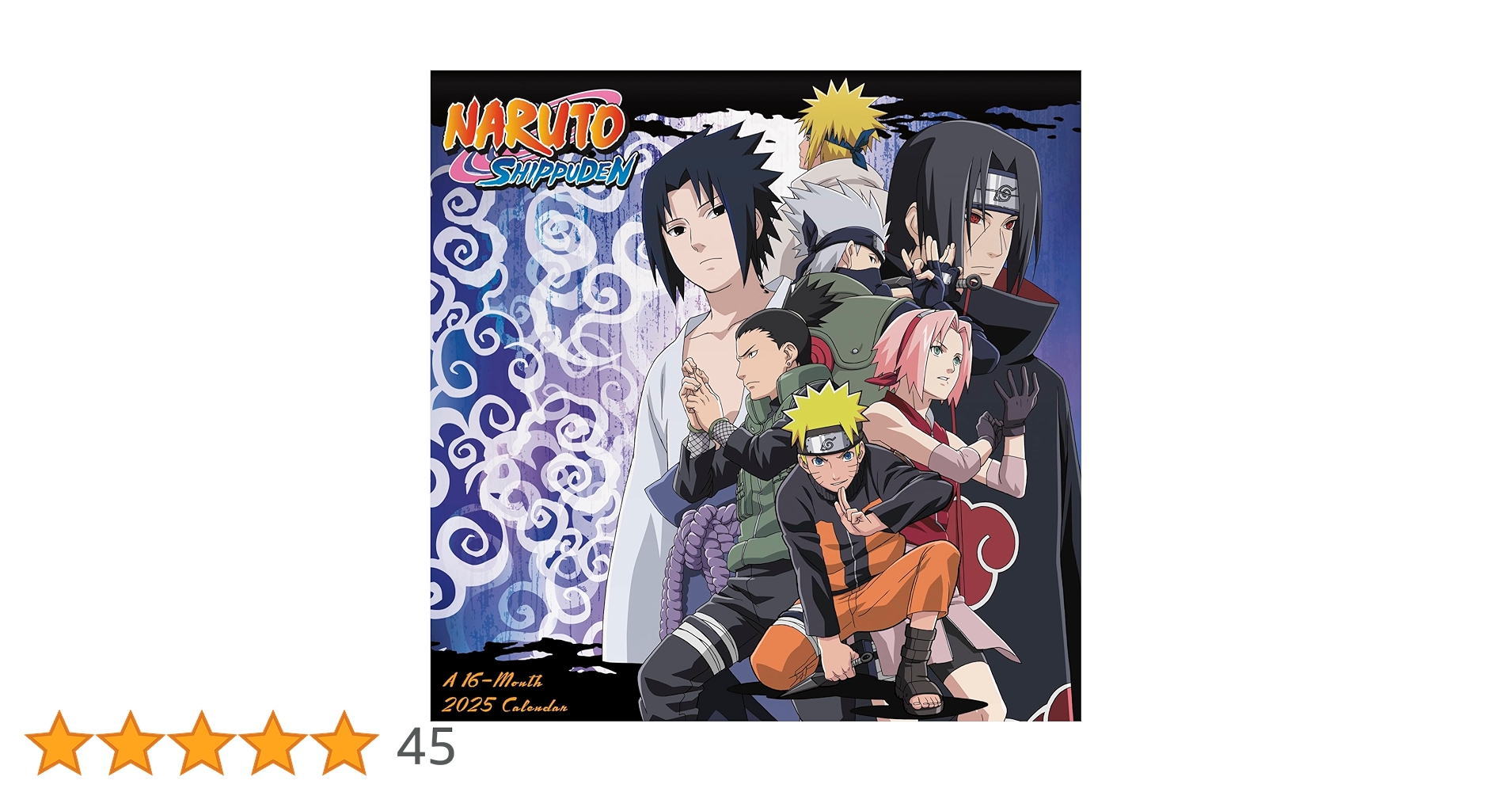 Amazon | 2025年 NARUTO - ナルト 疾風伝 壁掛け カレンダー