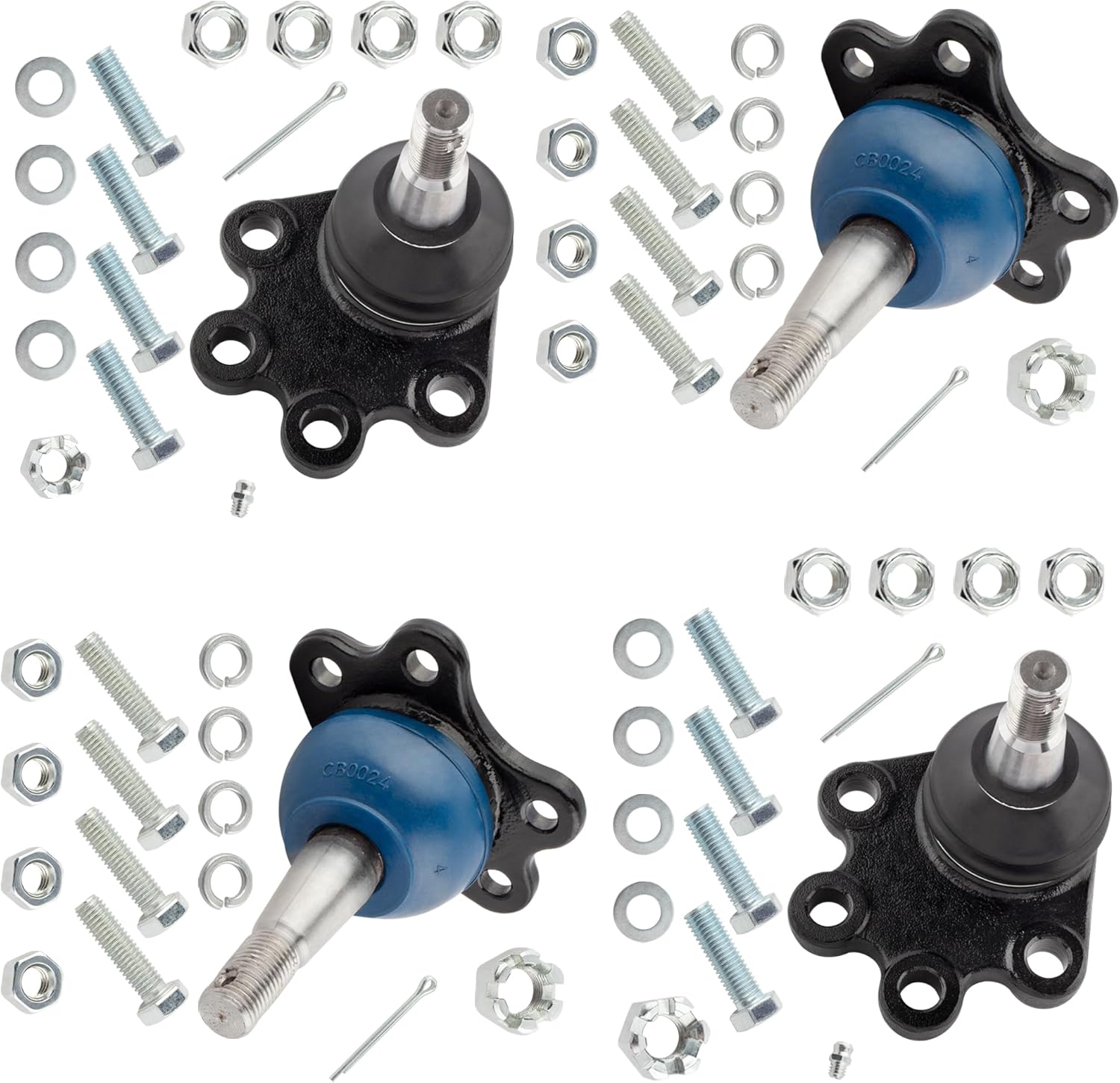 BOXI 4pcs Front Upper & Lower Ball Joints for Chevrolet Astro Blazer K1500 K2500 Suburban 1988-2005 Tahoe 1995 / for GMC K1500 K2500 Suburban 1988-1995 Safari 1990-2005 Yukon 1992-1996 / K6291 K6292