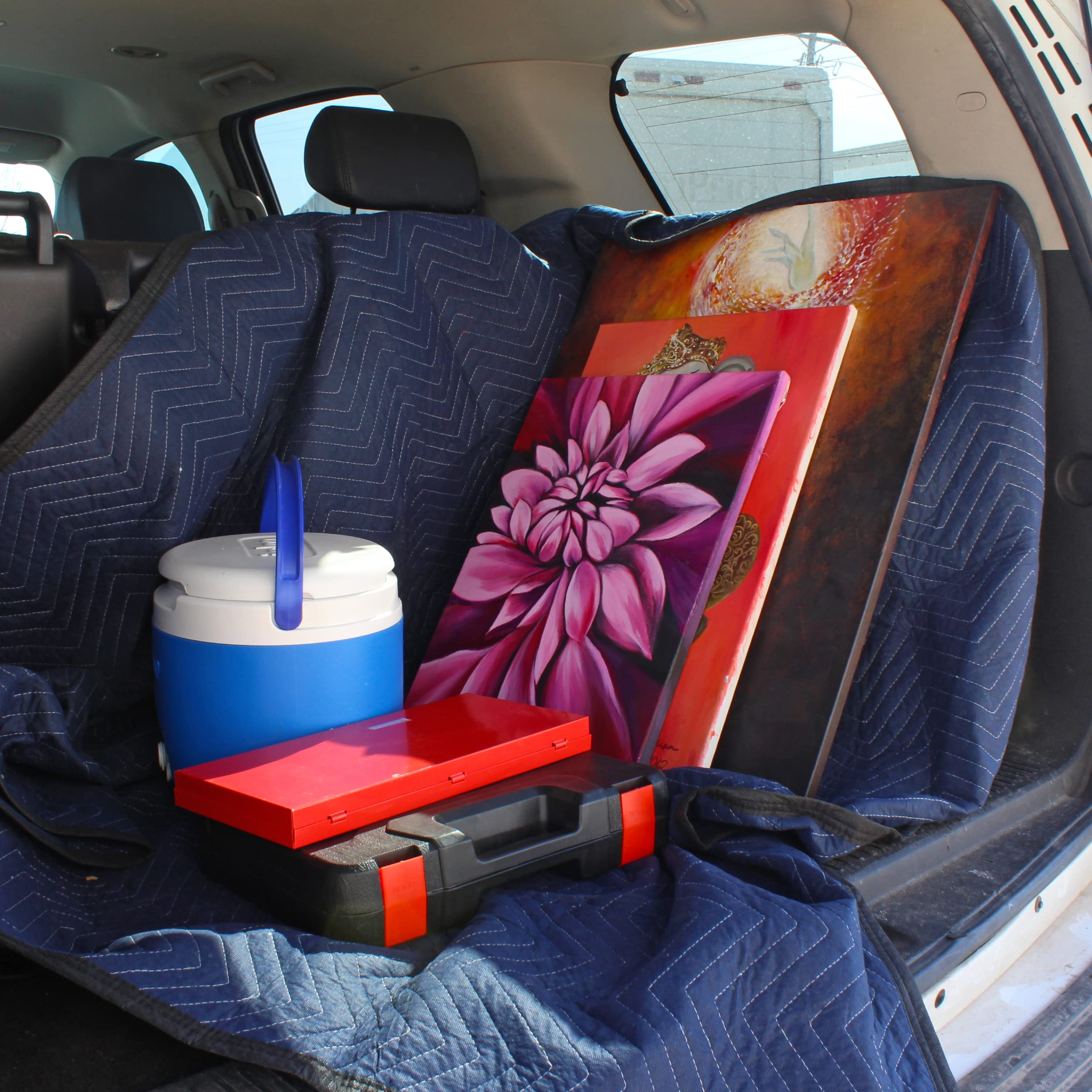 ABN Universal Utility Blankets – 72in x 80in Large Moving Blankets Heavy Duty Furniture Moving Pads.( Black)