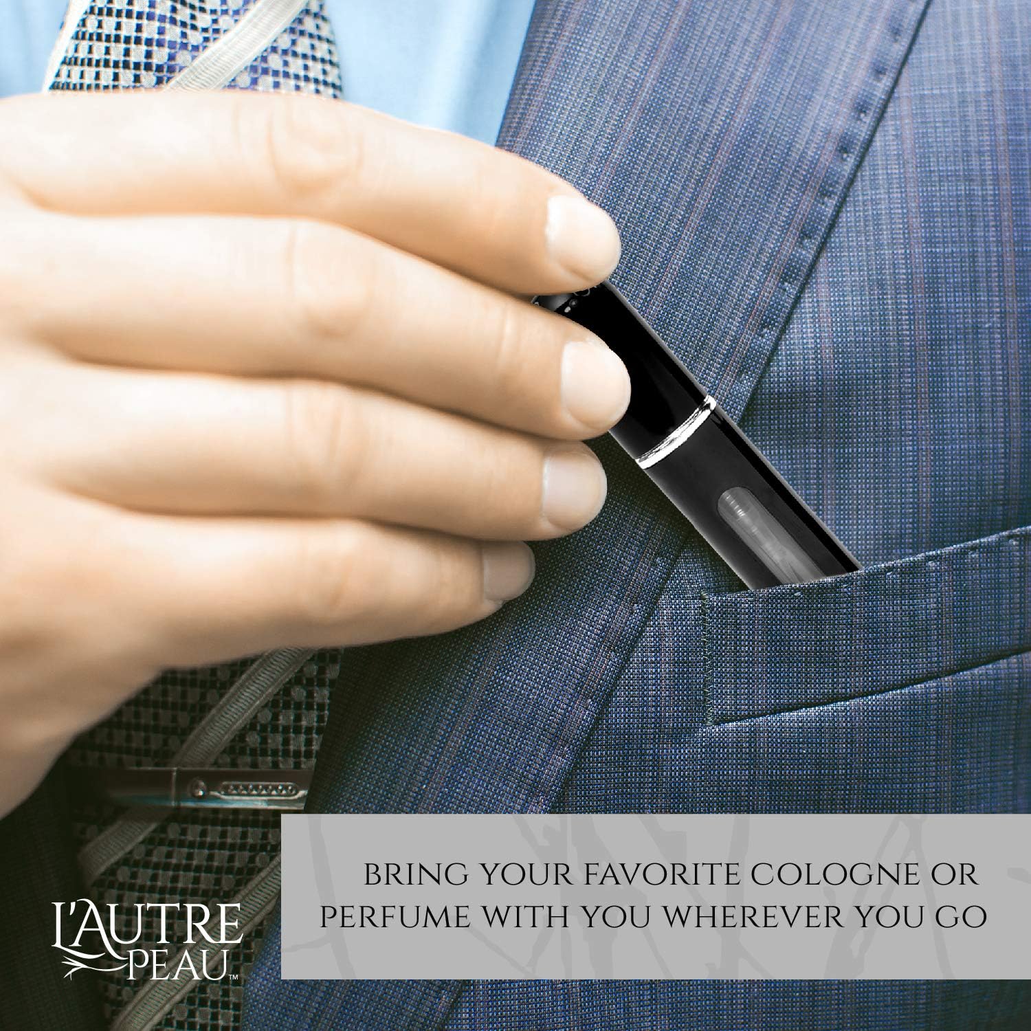Travel Perfume Atomizer Refillable - Portable Easy to Fill Perfume and Cologne Fine Mist Mini Travel Size Atomizers - Fits Perfect in Your Pocket or Purse - 6 Piece Pack of 5ML (Black)