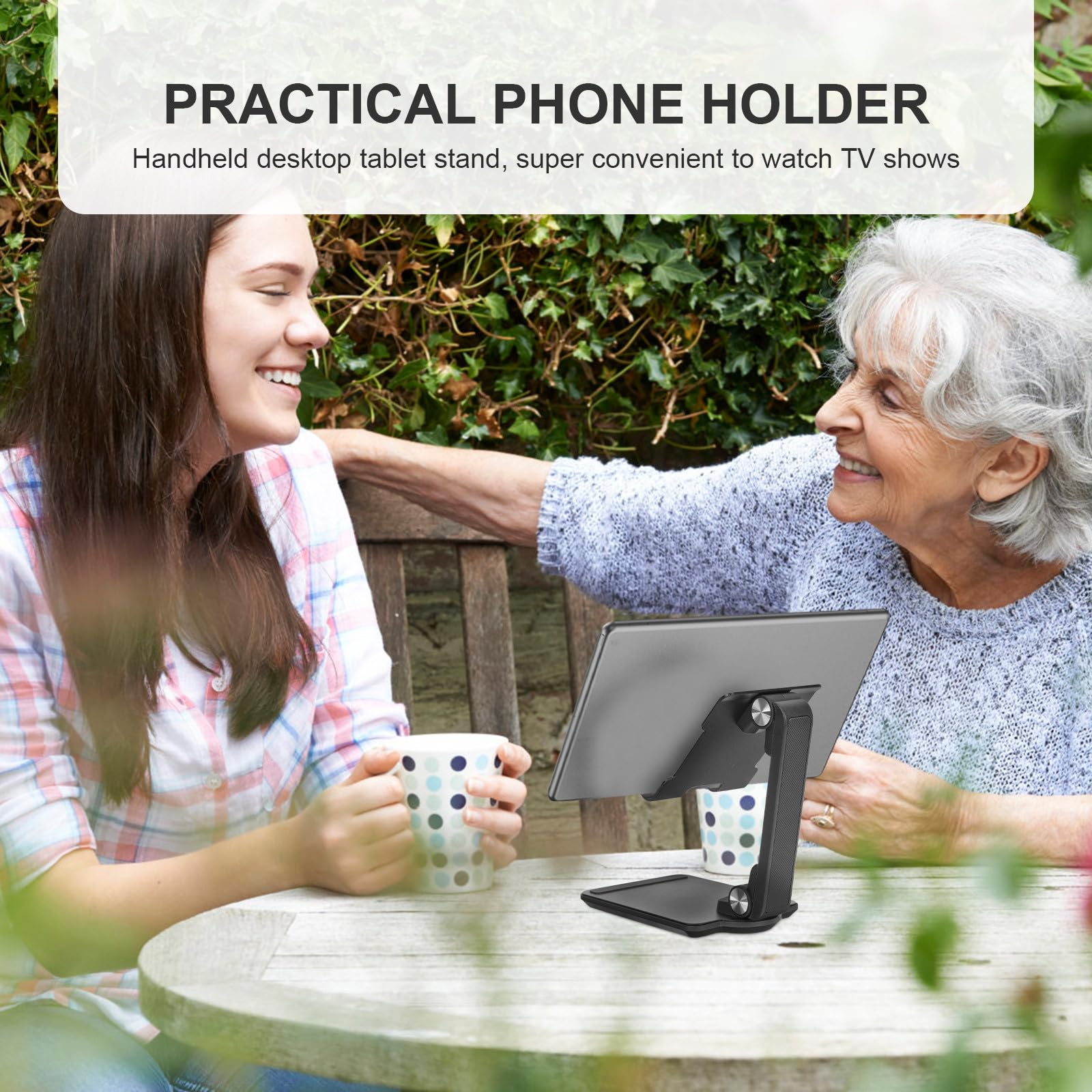 Soporte Portátil Ajustable para Teléfonos Móviles y Tabletas de Aleación de Aluminio, Diseño Plegable, Estable y Resistente para Oficina y Viaje