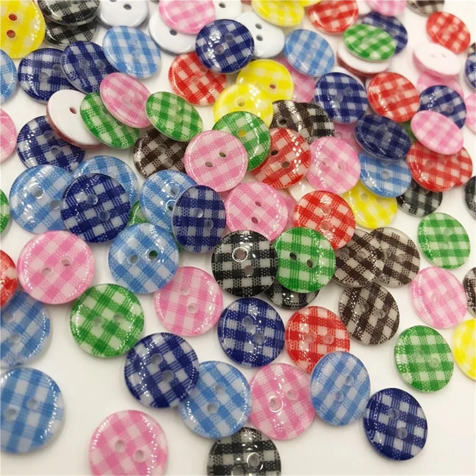 bottoni, Confezione Da 50 Bottoni In Resina Multicolori 13,0 Mm for Cucire Fai Te