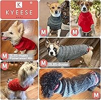 Vista 5 de KYEESE Suéter suave para perros pequeños, hembras, abrigado, de cuello alto, ropa elástica de punto para gatos, abrigo cómodo para mascotas