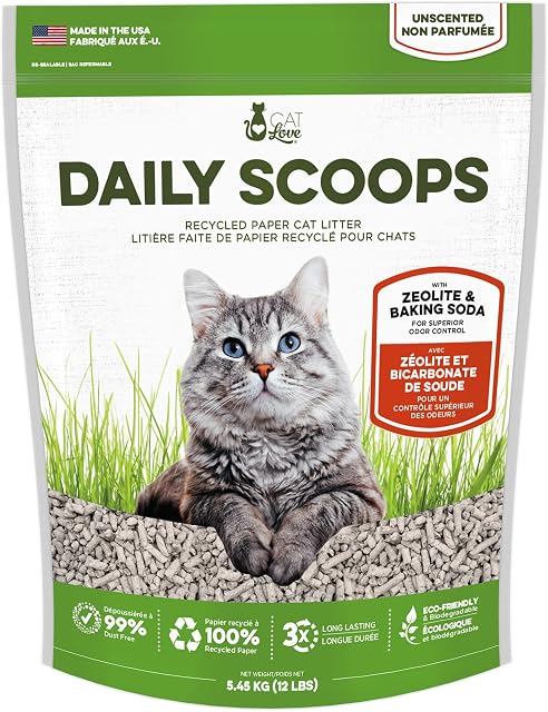 Cat Love Daily Scoops Paper Cat Litter - 5.45 kg (12 lbs)