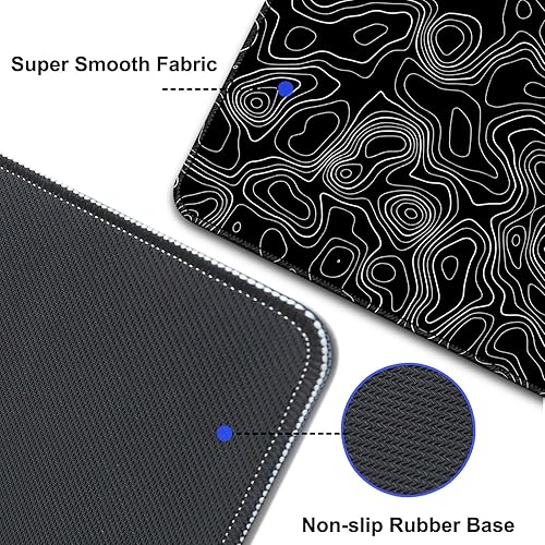 Vista 119 de Alfombrilla de escritorio, alfombrilla grande para mouse de 35 x 15.6 pulgadas, XXL extendida para juegos, con base antideslizante, alfombrilla