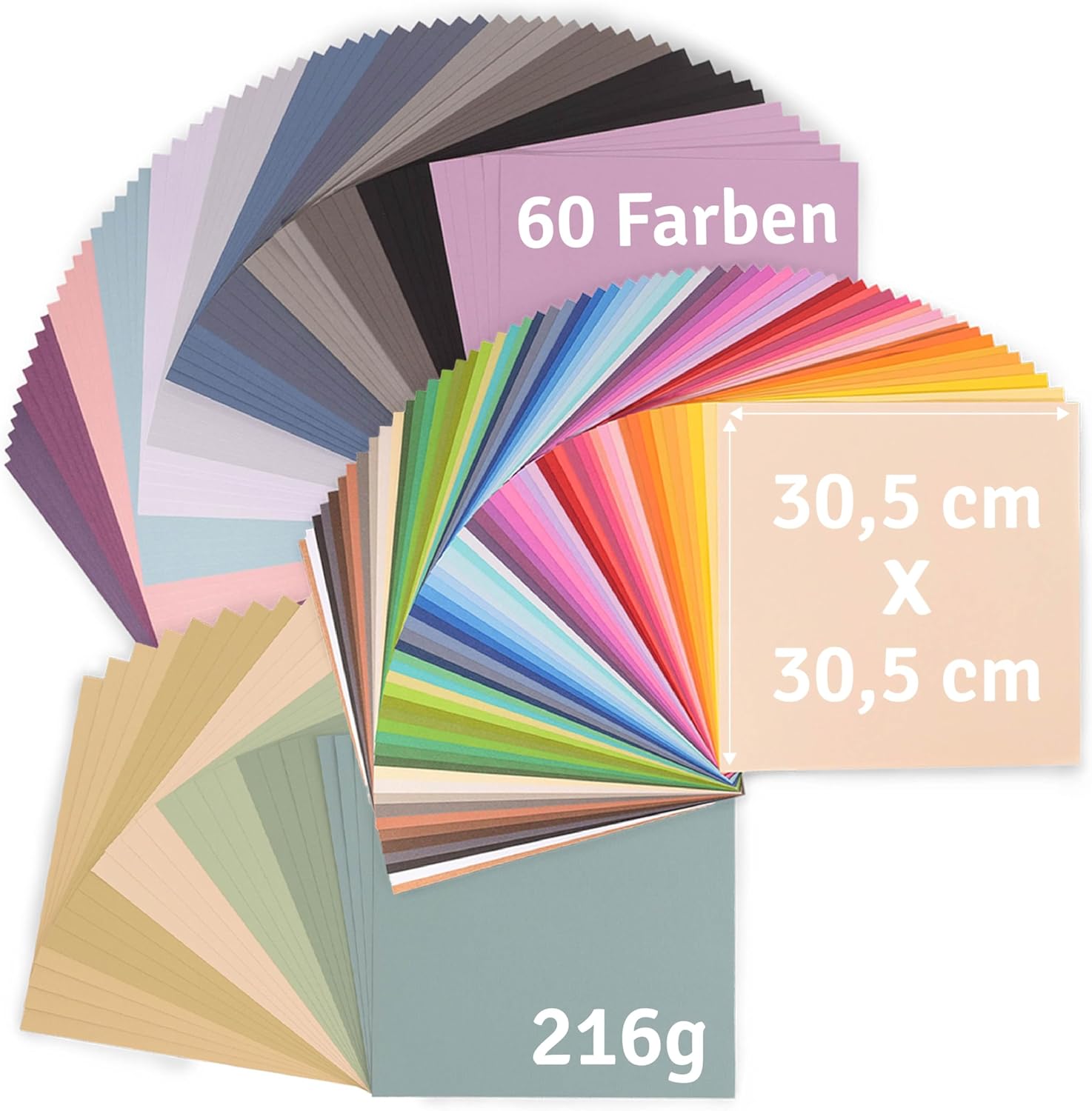 Florence Coloured Card - Craft Card 30.5 x 30.5 cm - Craft Paper Set Rainbow, Winter, Earth Tones - 3 Colours - Scrapbook Paper for Card Crafts, Punching and Paper Crafts - Smooth and Texture