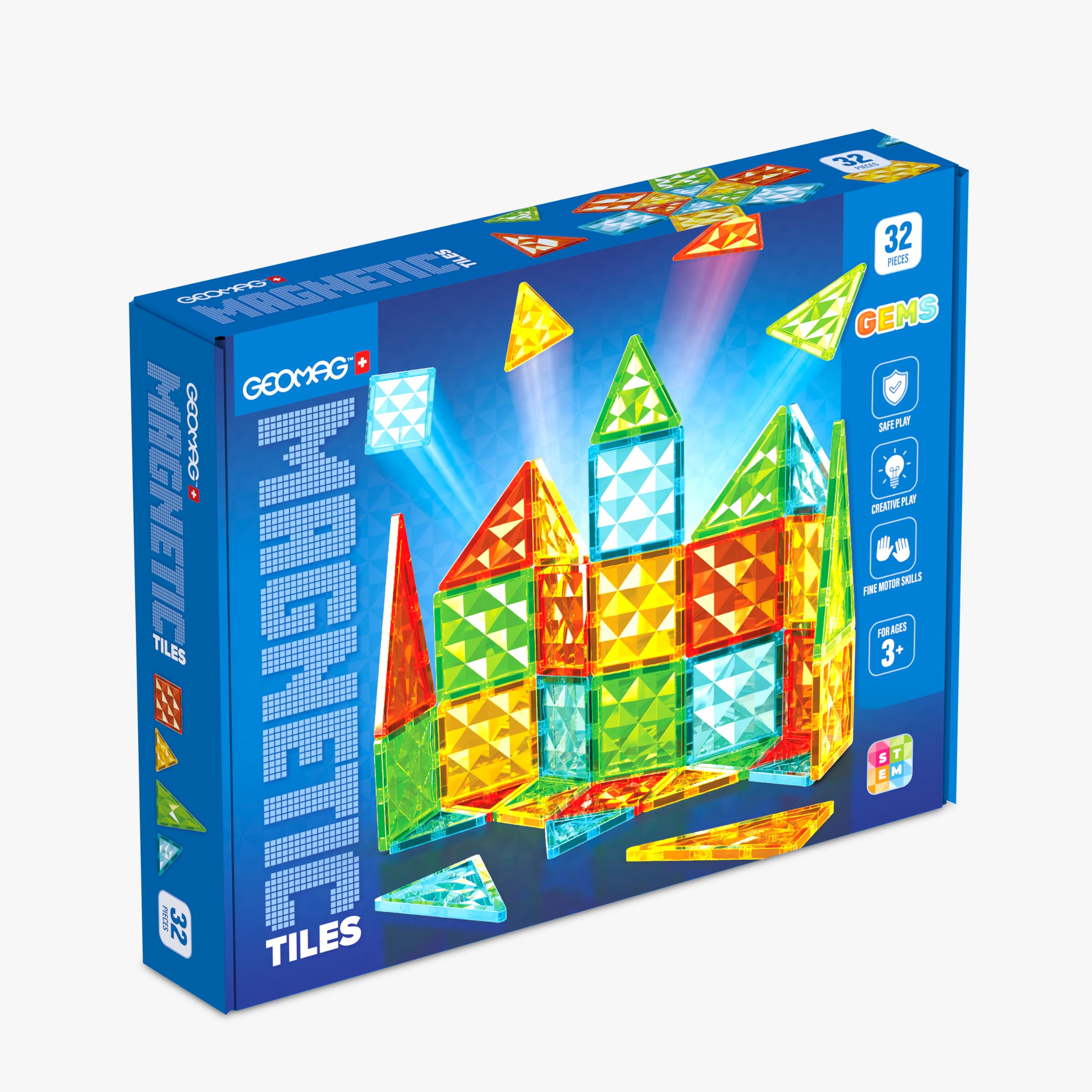 Geomag Magnetic Tiles Gems 32