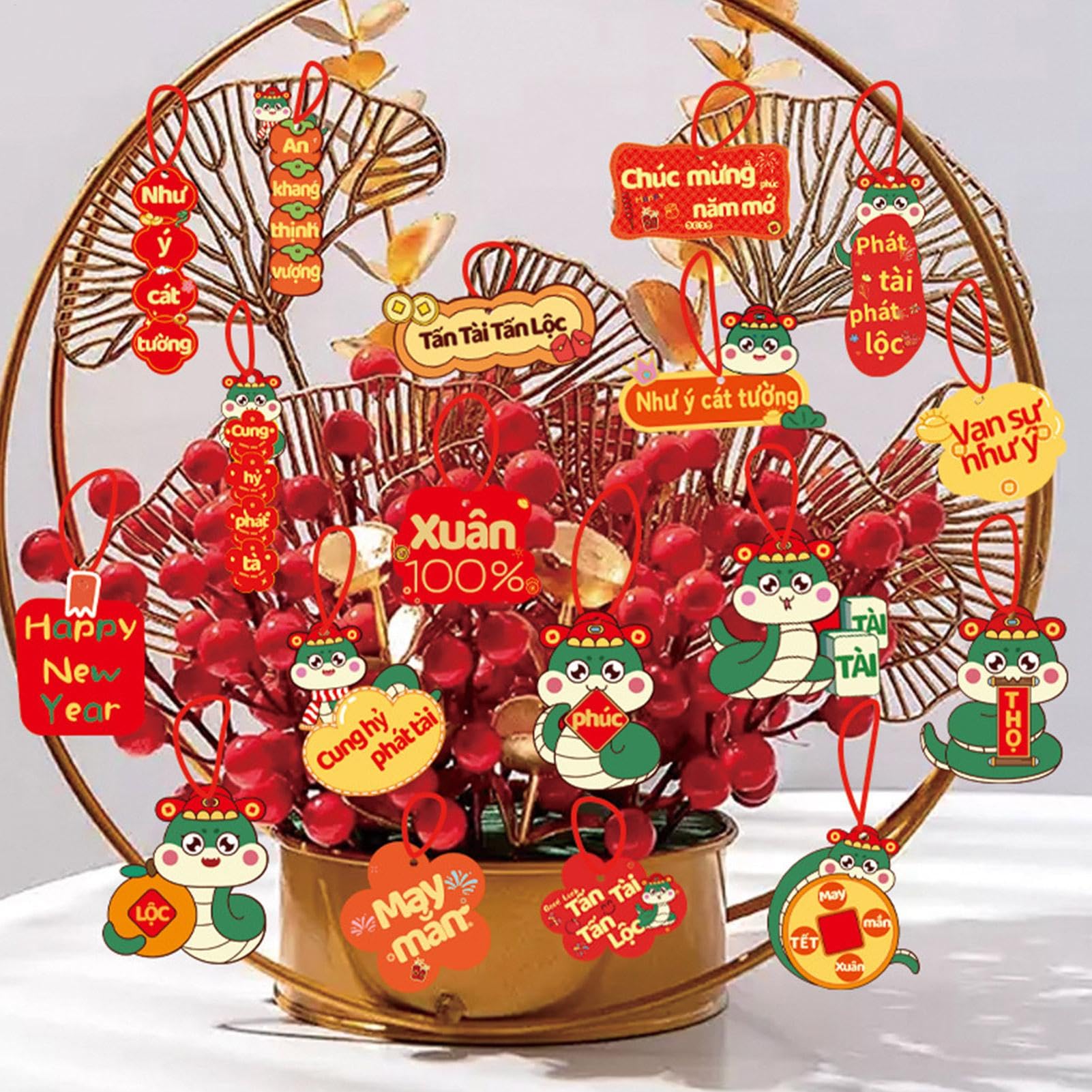 Amazon.co.jp: TQEBWUS 2025 ベトナム旧正月飾り、2025 ベトナム旧正月