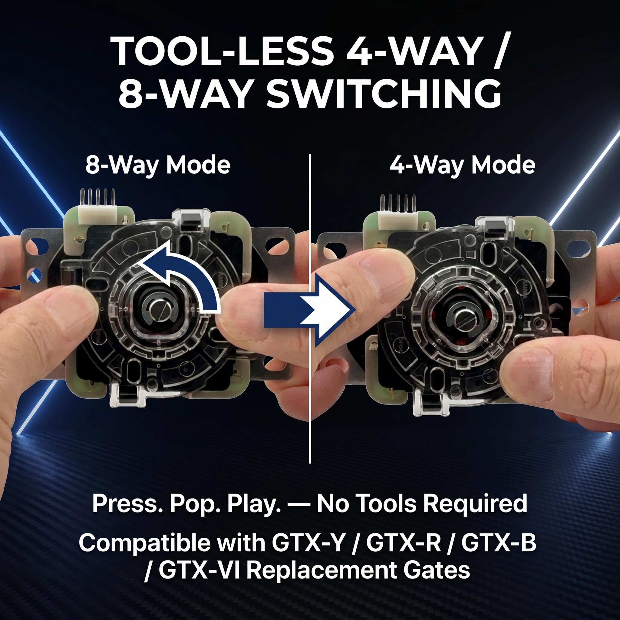 SANWA JLX2-TP-8YT Joystick de arcade de 2ª generación con parte superior de bola roja y arnés de 5 pines, actualización y sucesor definitivo de JLF, base POM, arandela en forma de X, puerta GT-8X