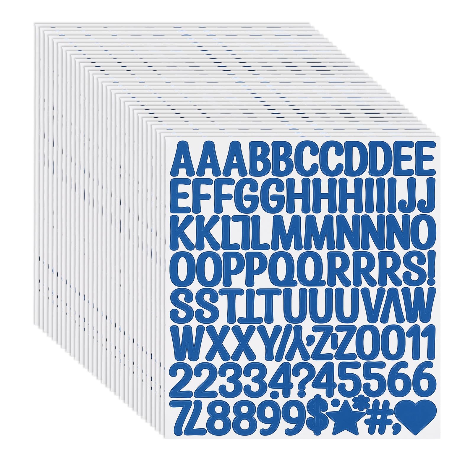 Autocollants lettres 1 pouce PATIKIL en vinyle bleu pour boîte aux lettres et scrapbooking