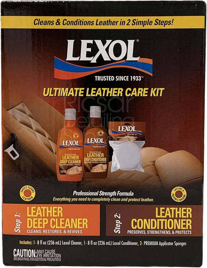 Lexol Leather Cleaner and Conditioner Kit For Car Boat Shoe Boots